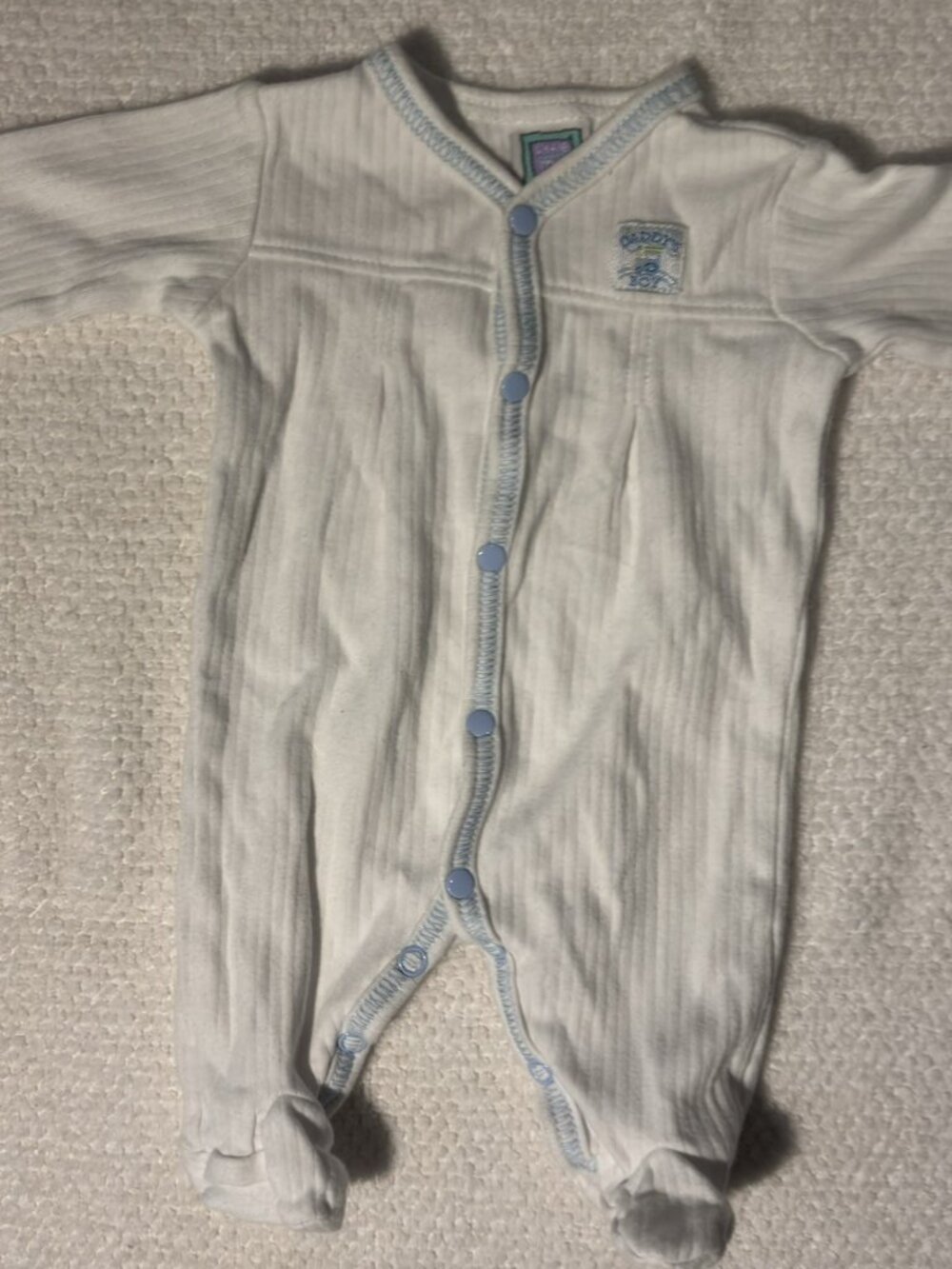 Little Me Preemie Baby Boy Sleeper Daddy's Boy Footed Pajamas